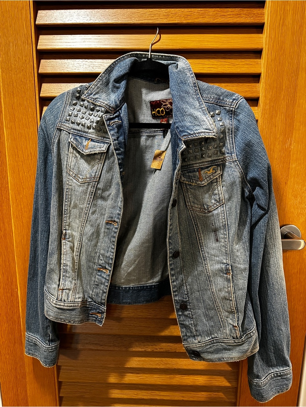 Hollister Light Blue Denim Jacket with Branded Label
